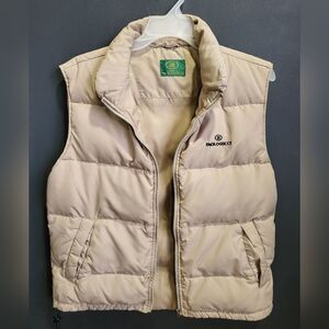 Paologucci Puffer Vest Tan Size 100 Vintage Flawed